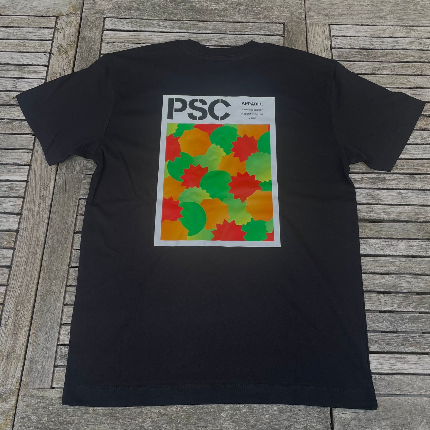 T-shirt 'Galweg fases' Zwart