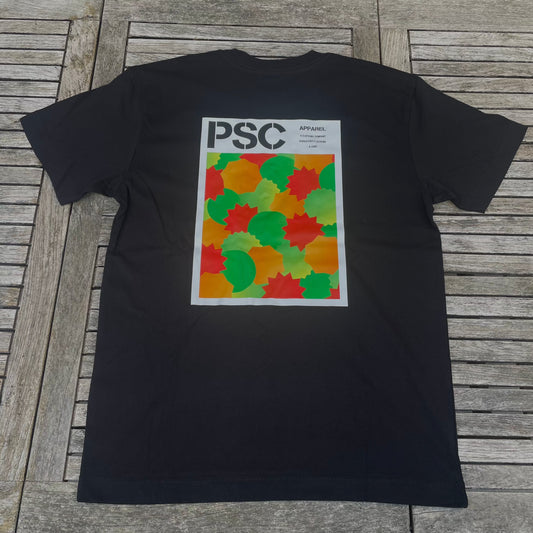 T-shirt 'Galweg fases' Zwart