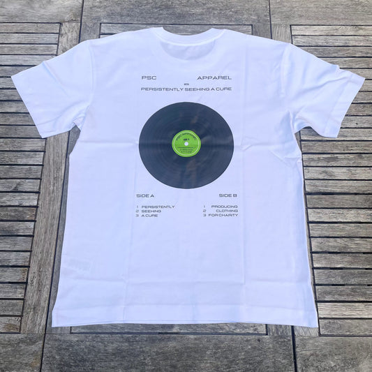 T-shirt 'Vinyl' Wit